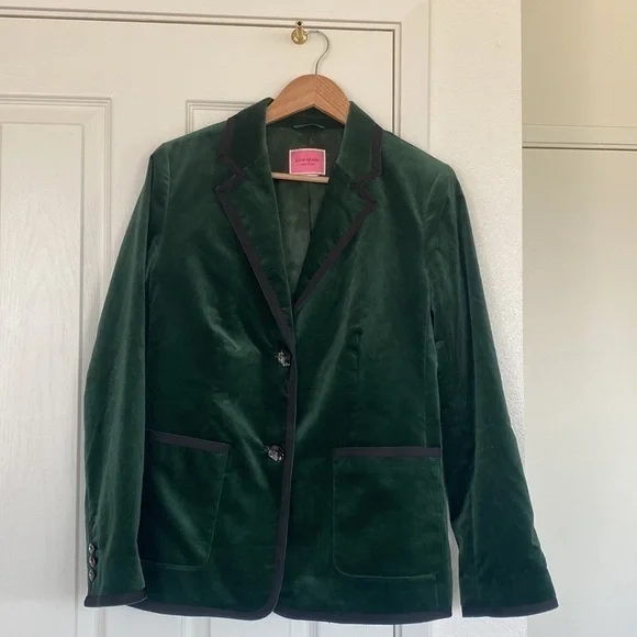 NWOT Kate Spade jewel button velvet jacket. - Picture 6 of 8